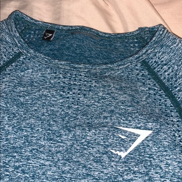 Turquoise Vital seamless Gymshark t-shirt - Picture 2 of 4